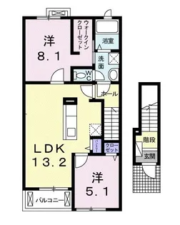 カーサ ガトー I【2階】の間取り
