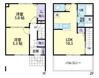 VivalesII A【2階】の間取り
