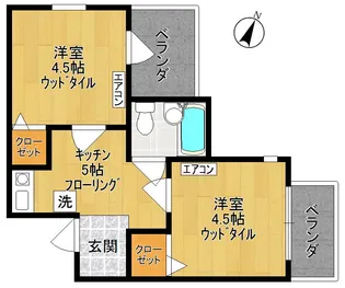 栗谷二番館【2階】の間取り