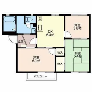 イッツエステート B棟【1階】の間取り