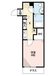 メドヴェージ谷塚【1階】の間取り