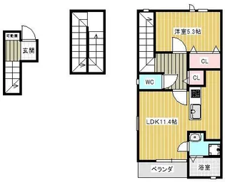 Fortuna平井 A棟【3階】の間取り