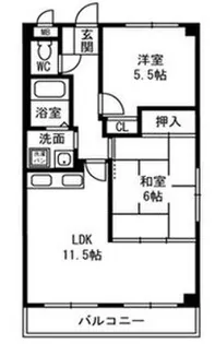 ロイヤルカーサ姫里【3階】の間取り