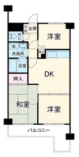 ライオンズマンション東松戸【3階】の間取り