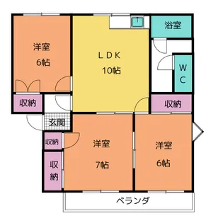サニーヒルズ鳴丘A棟【2階】の間取り