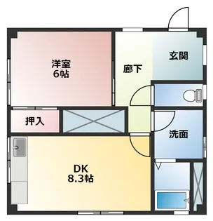 大沼ビル(B棟)【1階】の間取り