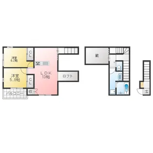 セシリア【2階】の間取り