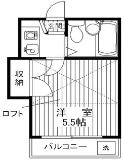 レオパレス新中野【2階】の間取り