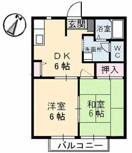 フロイデハイツ【1階】の間取り