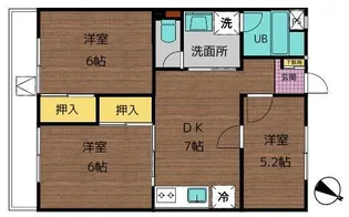 福生大東マンション【2階】の間取り