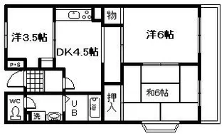 アンドユー岸和田【4階】の間取り