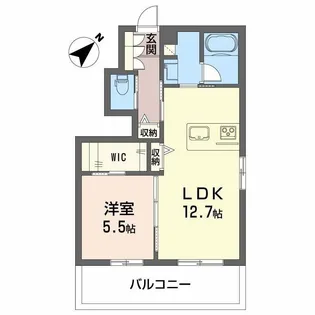 シャーメゾンにしむら【1階】の間取り