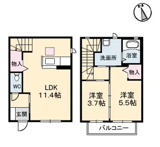シャーメゾンI・Yの間取り