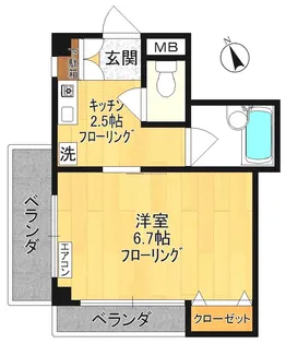 【Castle Sky・E】【2階】の間取り