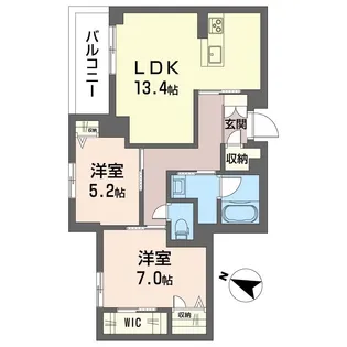 ラ グリシーヌIII【3階】の間取り