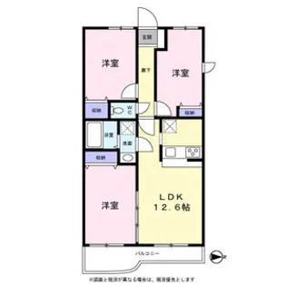 シャルムサンヒルズ【3階】の間取り