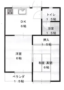 孔雀マンション【3階】の間取り