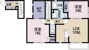 エスポワール矢立【2階】の間取り