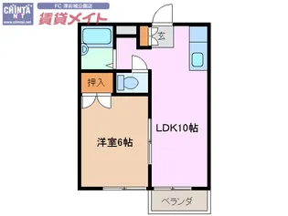 エリール小田【1階】の間取り