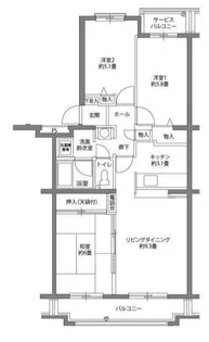ヒルズ南戸塚【2階】の間取り