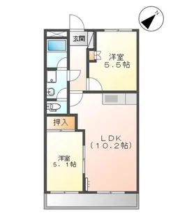 ロイヤルハイツ【2階】の間取り