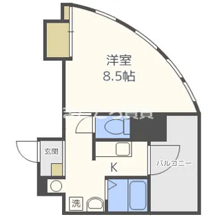 インペリアル新町【9階】の間取り