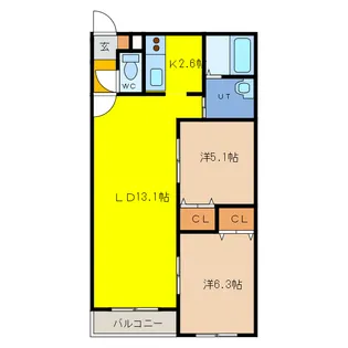 M‘S千歳幸町【3階】の間取り
