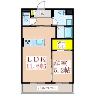 スカイヒルズ【3階】の間取り