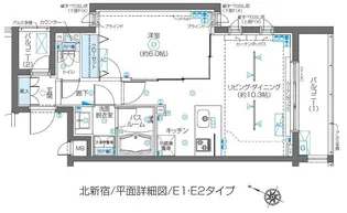 ZOOM北新宿【3階】の間取り