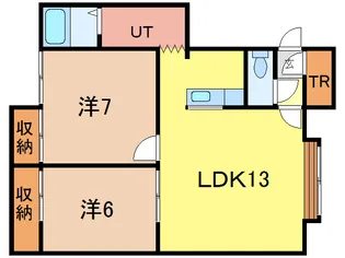 ユーチャリスF【2階】の間取り