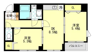 プレジール【5階】の間取り