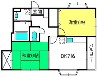 サニーフラットPART5【1階】の間取り