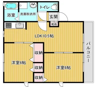 サンハイツ松山【2階】の間取り