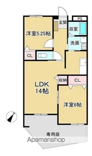 プレイン八代【1階】の間取り