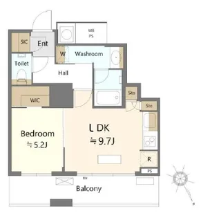 ザ・パークハウス西新宿タワー60【29階】の間取り