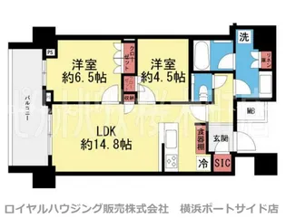 ザ・タワー横浜北仲【10階】の間取り