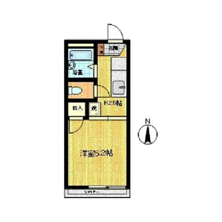クリード江川【1階】の間取り