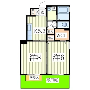 グリーンヴィラカラビナN【1階】の間取り