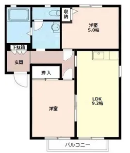 第三共栄ハイツD【1階】の間取り