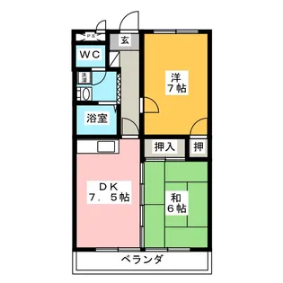 サンセジュール東別院【7階】の間取り