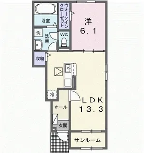 エルヴェ【1階】の間取り