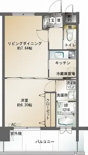 エンクレスト天神南III【4階】の間取り