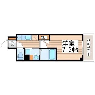 レジディア仙台上杉【7階】の間取り