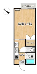 スカイハイツ有福【3階】の間取り