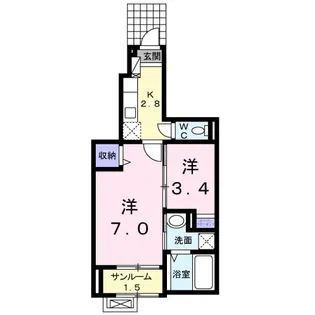 フランセス高柳 II【1階】の間取り