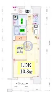 ソルテラスKYOTO西大路 瑠【6階】の間取り
