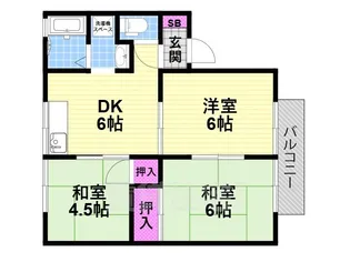 タウンホームC棟【2階】の間取り