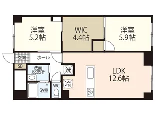 ハイタウン出汐【8階】の間取り