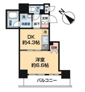 N アート不動前【6階】の間取り