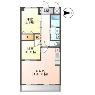 ルナシティ【3階】の間取り